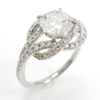 プラチナダイヤモンドリング 1．018ct・F・SI1・VG