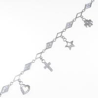 K18WG ダイヤモンドブレスレット