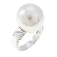 K18WG シロチョウパールリング