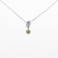 K18WG クロス ダイヤモンドネックレス