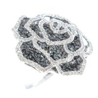 K18WG ローズ ダイヤモンドリング