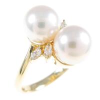 K18YG アコヤパールリング