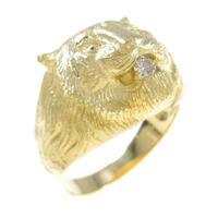 K18YG タイガー ダイヤモンドリング