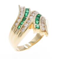 K18YG エメラルドリング