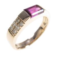 K18PG ガーネットリング