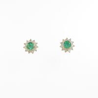 K18YG エメラルドピアス