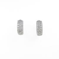 K18WG パヴェ ダイヤモンドピアス