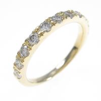 K18YG ハーフエタニティ ダイヤモンドリング