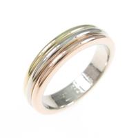 カルティエ スリーゴールドウエディング リング