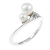 K18WG アコヤパールリング