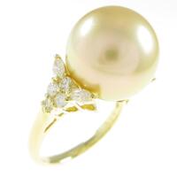 K18YG シロチョウパールリング