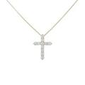 K18YG クロス ダイヤモンドネックレス