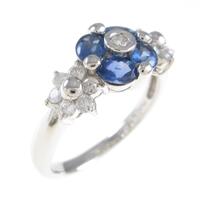 PT フラワー サファイヤリング