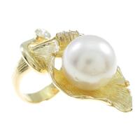 K18YG シロチョウパールリング