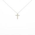 K18YG クロス ダイヤモンドネックレス