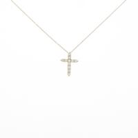 K18YG クロス ダイヤモンドネックレス