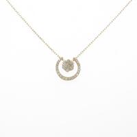 K18YG 2WAY フラワー ダイヤモンドネックレス