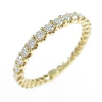 K18YG ハーフエタニティ ダイヤモンドリング