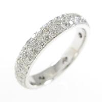 K18WG フルエタニティ パヴェ ダイヤモンドリング