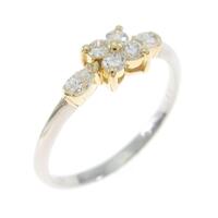 PT／750YG フラワー ダイヤモンドリング