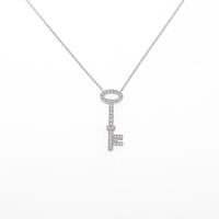 K18WG キー ダイヤモンドネックレス