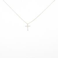 【リメイク】K18YG クロス ダイヤモンドネックレス