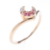 K10PG ムーン カラーストーンリング