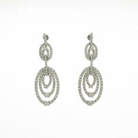 K18WG ダイヤモンドピアス