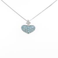 K18WG ハート トルマリンネックレス