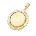K18YG（枠） コイン ペンダント