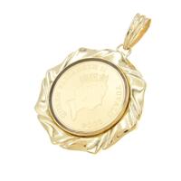 K18YG（枠） コイン ペンダント