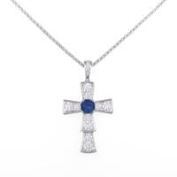ブルガリ クロス サファイヤペンダント
