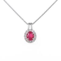 K18WG ルビーネックレス