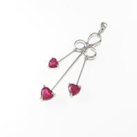 K18WG ハート ルビーペンダント