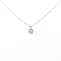 4゜C フラワー ダイヤモンドネックレス