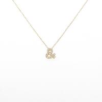 K18YG アンパサンド ダイヤモンドネックレス