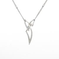 K18WG ダイヤモンドネックレス