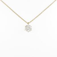 K18YG ソリティア ダイヤモンドネックレス