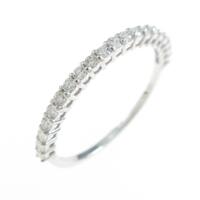 【リメイク】K18WG ハーフエタニティ ダイヤモンドリング