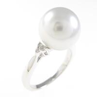 K18WG シロチョウパールリング