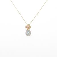 K18YG／K18WG カラーストーンネックレス