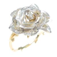 K18YG／K18WG ローズ ダイヤモンドリング