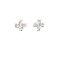 PT クロス ダイヤモンドピアス