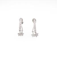 K18WG／K14WG スター ダイヤモンドイヤリング