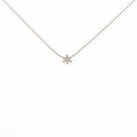 K18PG フラワー ダイヤモンドネックレス