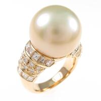 K18YG シロチョウパールリング