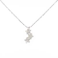 4゜C フラワー ダイヤモンドネックレス