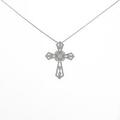 K18WG クロス ダイヤモンドネックレス