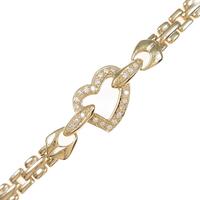 K18YG ハート ダイヤモンドブレスレット