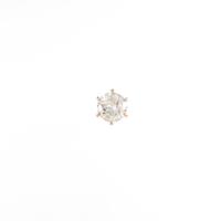 【リメイク】K18PG ダイヤモンドピアス 0．539ct・FaB・SI2・GOOD 片耳